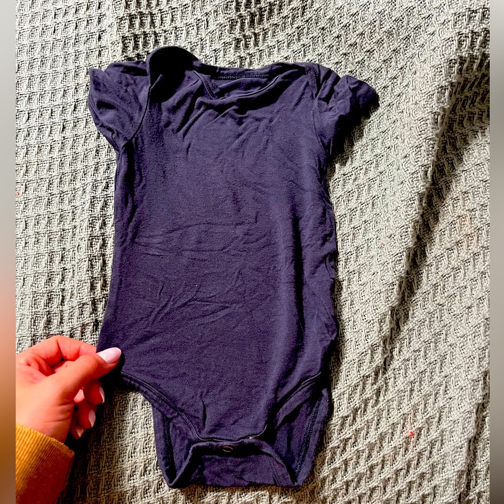 Navy blue random bamboo brand bodysuit